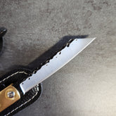 Coltello da tasca - Modello Higonokami Ottone - 16,5cm - Martellato